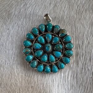 Southwestern Mojave Turquoise Sterling Silver Pendant